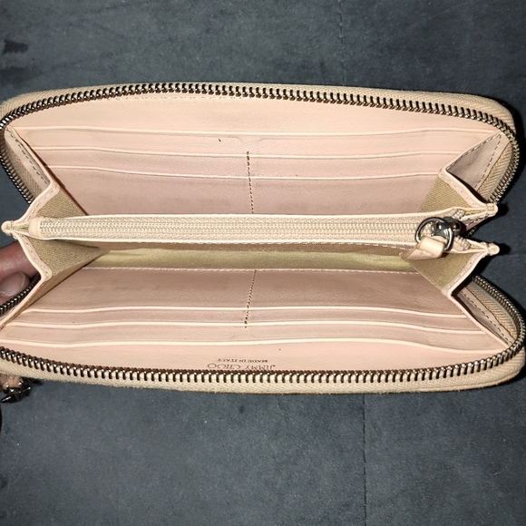 Jimmy Choo Filipa Wallet Pearlized Pink with StarStuds and Crystals - Picture 9 of 13